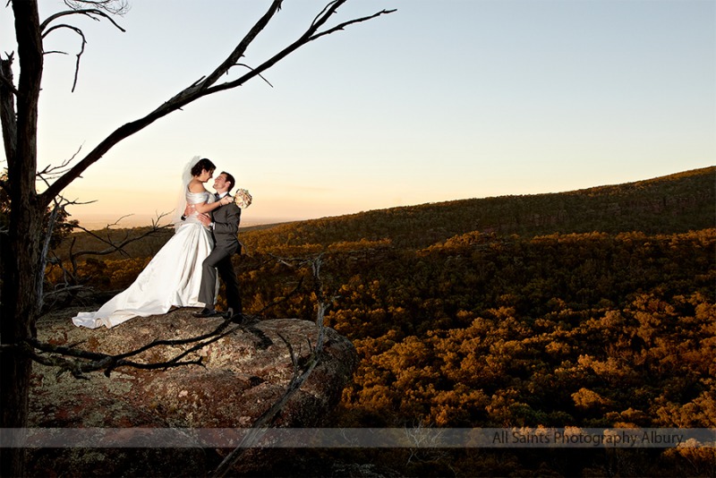 Milina and Grant's Peregrines at table Top Wedding