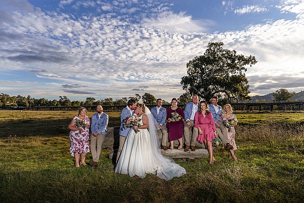 Natalie and Jason's Wedding at the Gundagai Racecourse.